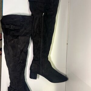 Beston Faux Suede over the knee boots